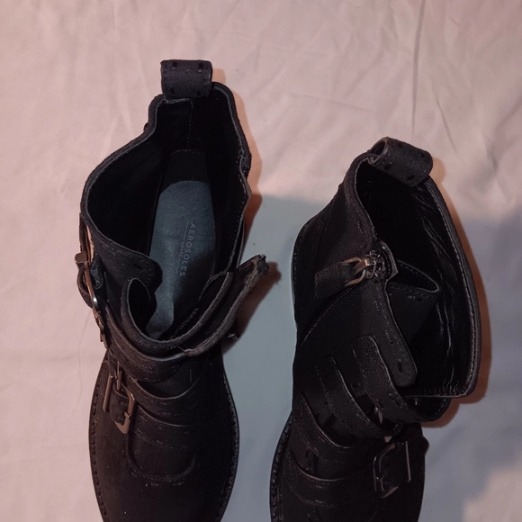 Womens suede black boots with zipper 8N MUNRO EXTRALIGHT SHOCK ABSORBING HEEL - Picture 7 of 9